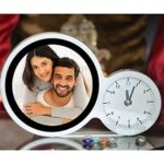 customized big size magic mirror cum photo frame with clock - Image 2