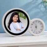 customized big size magic mirror cum photo frame with clock - Image 6