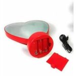customized heart magic mirror cum photo frame with LED light - Image 2