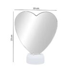 customized heart magic mirror cum photo frame with LED light - Image 11