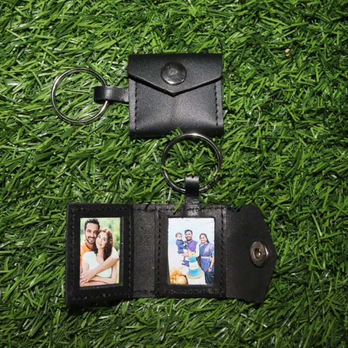 customized leather keychain 2 photo frame - Image 7