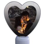 customized heart magic mirror cum photo frame with LED light - Image 13
