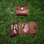 customized leather keychain 2 photo frame