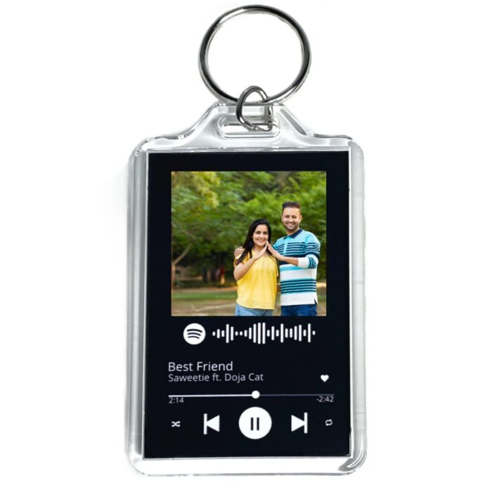 Personalized Cute Spotify Song Code Keychain With Your Photo - Image 13