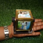Customized Wooden Rotating 4 Photo Cube - Image 4