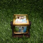 Customized Wooden Rotating 4 Photo Cube - Image 2