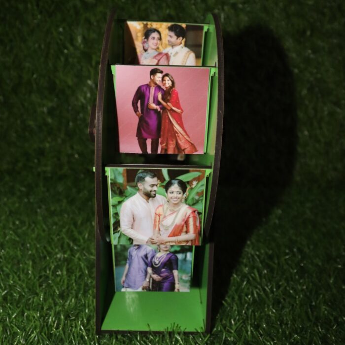 Customized 16 photo Rotating wooden wheel - Image 5