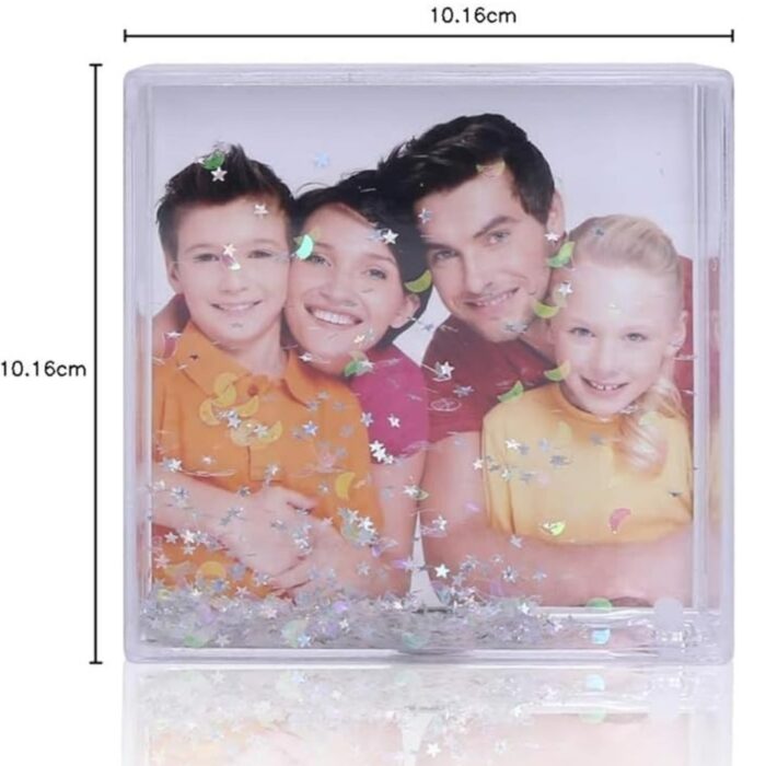 Customized photo Snow Glitter Rectangle Crystal - Image 2