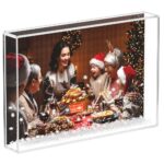 Customized photo Snow Glitter Rectangle Crystal