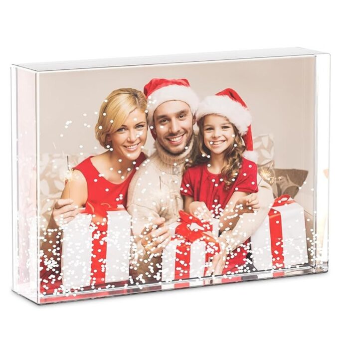Customized photo Snow Glitter Rectangle Crystal - Image 4