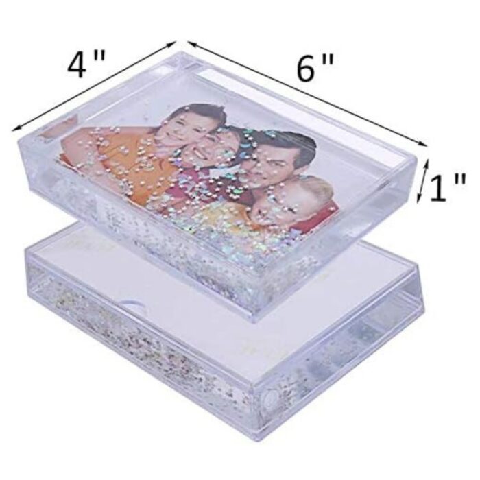 Customized photo Snow Glitter Rectangle Crystal - Image 5