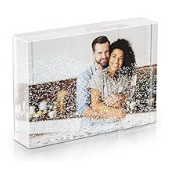 Customized photo Snow Glitter Rectangle Crystal - Image 7