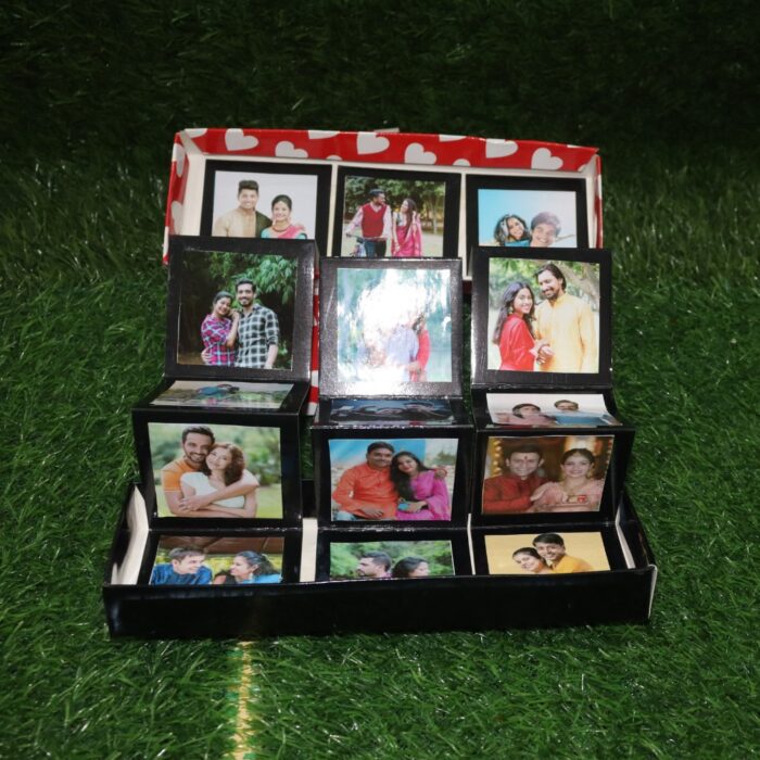 customized 3 Step Photo Pop Up Box Album With 18 Photos(or) (17 Photo + 1 wish) - Image 7
