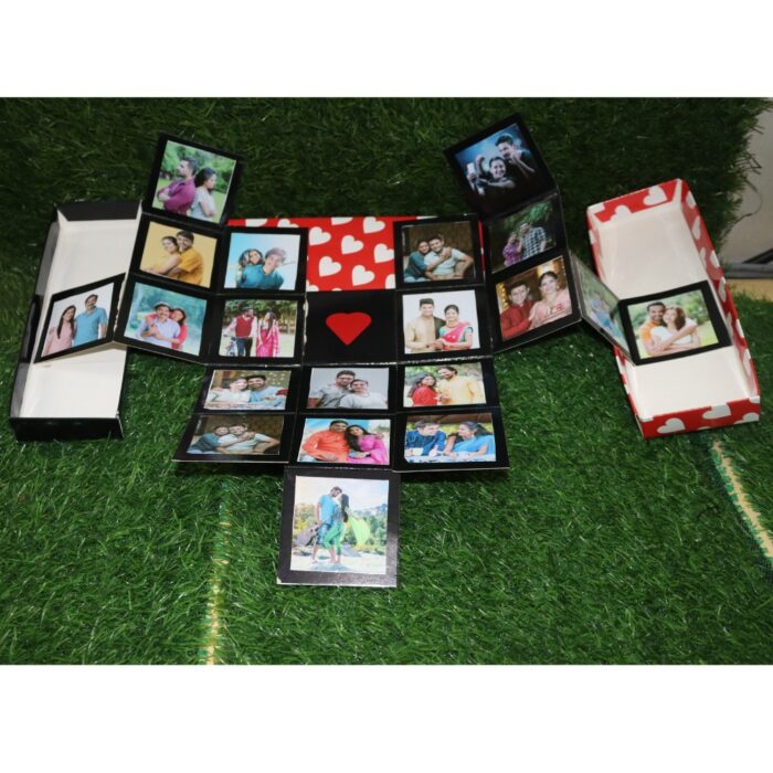 Customized 20 Photo Box Of Heart - Image 6