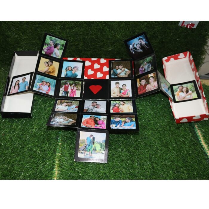 Customized 20 Photo Box Of Heart - Image 5