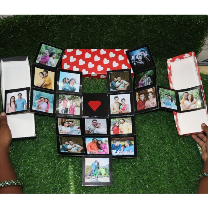 Customized 20 Photo Box Of Heart - Image 4