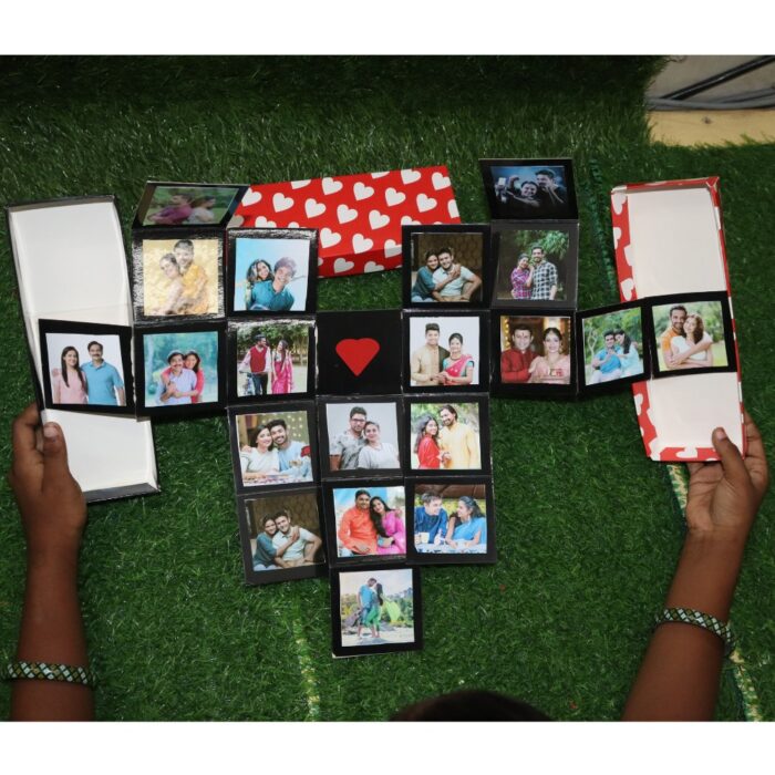 Customized 20 Photo Box Of Heart - Image 2