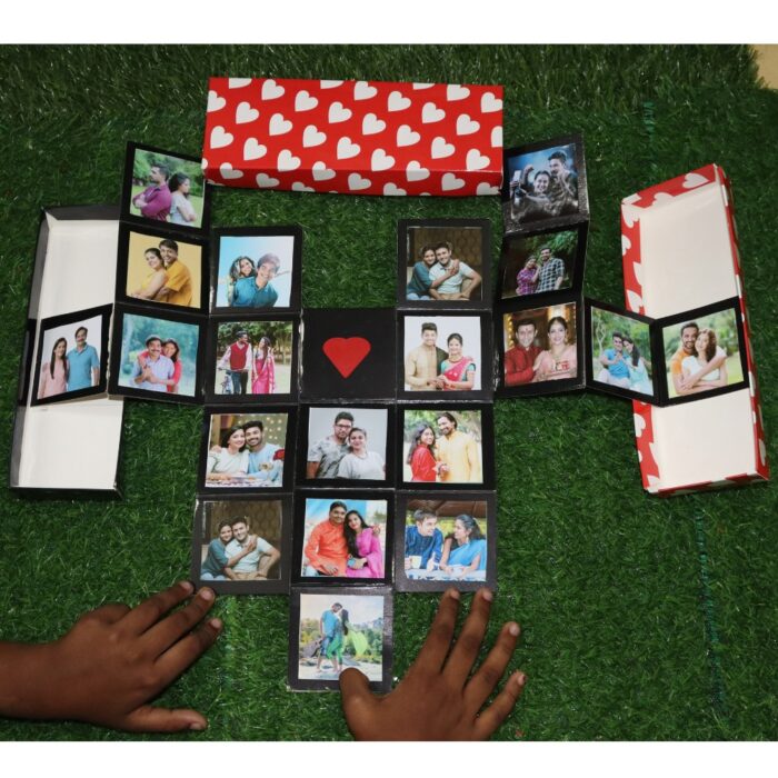 Customized 20 Photo Box Of Heart - Image 1