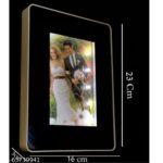 Customized Magic Mirror LED Photo Frame With Your Photo (HarizontalVertical Stand) as Mirror LED Light ON Use as Your Photo Display - Image 3