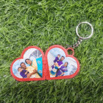 Customized Double side heart photo keychain - Image 9