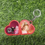 Customized Double side heart photo keychain - Image 10
