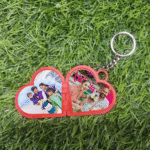 Customized Double side heart photo keychain - Image 7