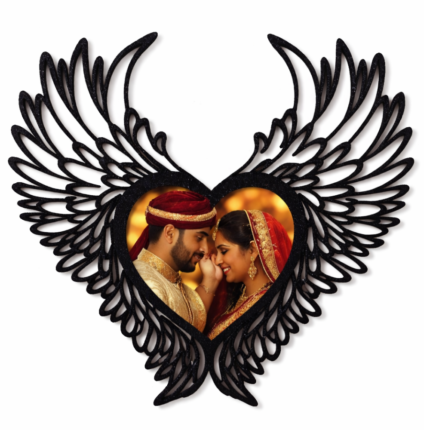 Customized Wings Heart Photo frame