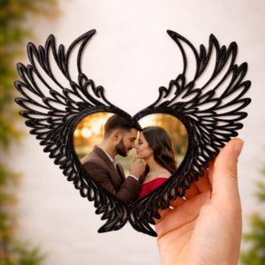 wings heart photo frame